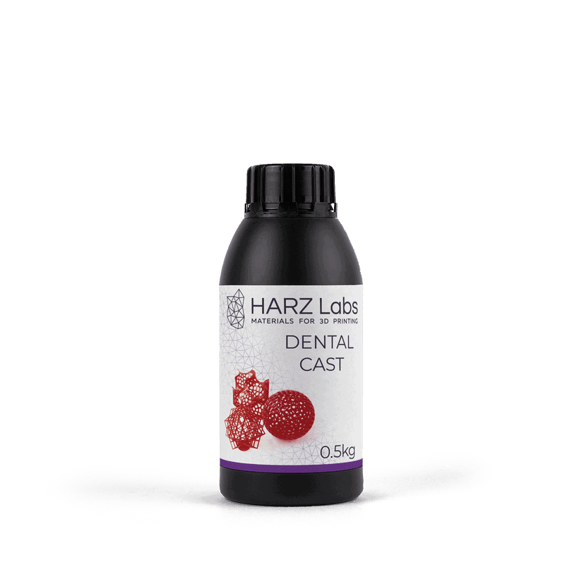 HARZ Labs Dental Cast Cherry - фотополимер (смола), вишневый цвет, Объём: 500 г