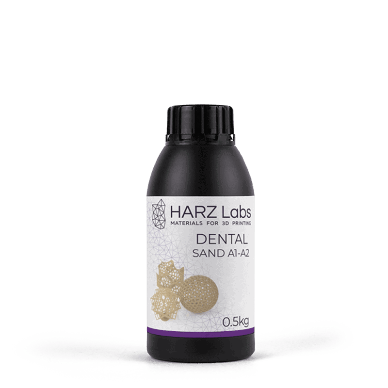 HARZ Labs Dental Sand - фотополимер (смола), бежевый цвет, Объём: 500 г, Цвет: А1-А2